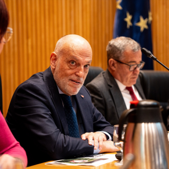 El presidente de LALIGA, Javier Tebas Medrano, comparece en Comisión de Educación, Formación Profesional y Deportes, en el Congreso | Gabriel Luengas / Europa Press