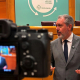 Juan Espadas, portavoz del PSOE en el Senado, atiende a Demócrata durante unas jornadas en la Cámara Alta | Demócrata.