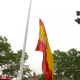 El incidente durante el izado de bandera en el Día de las Fuerzas Armadas. Europa Press.
