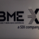Cartel del Instituto BME, en la inauguración de la VI edición del Club Financiero Inspiring Girls, en el Palacio de la Bolsa, a 18 de octubre de 2023, en Madrid (España).  Alejandro Martínez Vélez - Europa Press