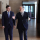 El presidente de la Junta en funciones, Alfonso Fernández Mañueco, y el portavoz de Vox, Carlos Pollán, en la presentación del Pacto de Gobierno PP-Vox EUROPA PRESS/CLAUDIA ALBA