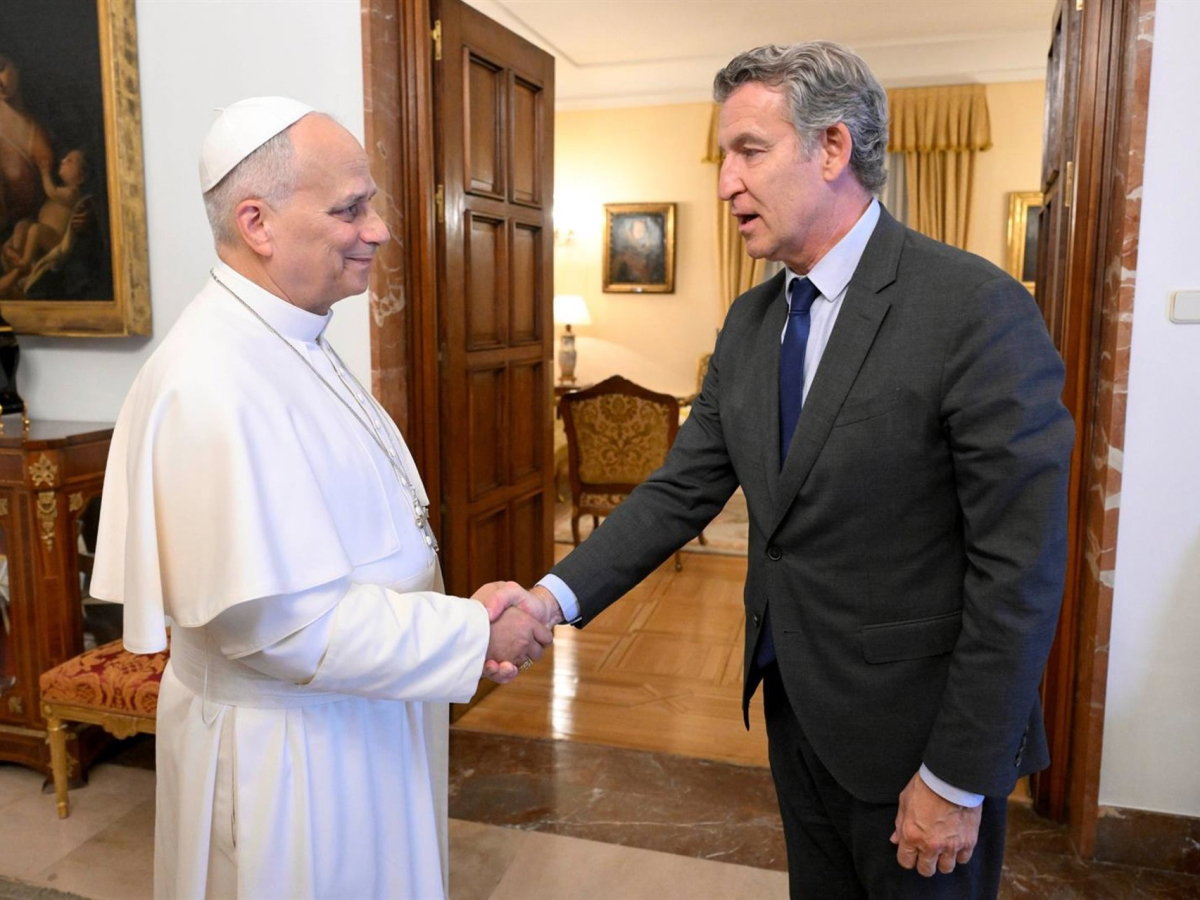 The leader of the PP, Alberto Núñez Feijóo, holds an audience with Pope Leo XIV at the Apostolic Nunciature. Madrid, June 8, 2026. PP The leader of the PP, Alberto Núñez Feijóo, holds an audience with Pope Leo XIV at the Apostolic Nunciature. Madrid, June 8, 2026. PP