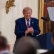 El presidente de Estados Unidos, Donald Trump, durante un acto en la Casa Blanca.  Europa Press/Contacto/Joey Sussman