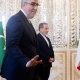 El ministro del Interior de Pakistán, Moshin Naqvi, en primer plano, secundado por el ministro de Exteriores de Irán, Abbas Araqchi  Europa Press/Contacto/Foad Ashtari