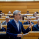El ministro de Hacienda, Arcadi España, interviene durante una sesión plenaria en el Senado, a 26 de mayo de 2026, en Madrid (España).  Ricardo Rubio - Europa Press