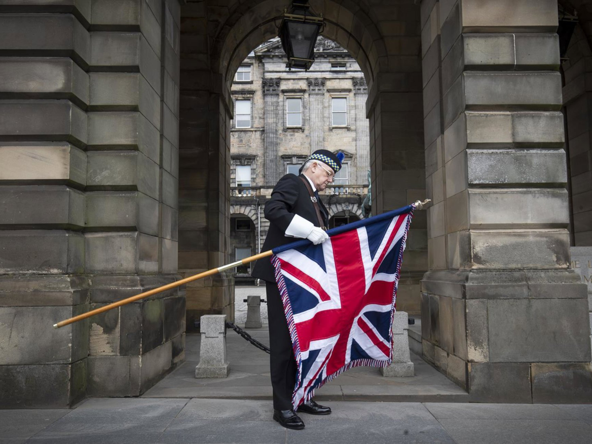 Imagen de archivo de una bandera de Reino Unido. Jane Barlow/PA Wire/dpa