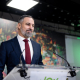 El presidente de VOX, Santiago Abascal, en la sede nacional del partido. Gabriel Luengas - Europa Press