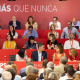 El presidente del Gobierno Pedro Sánchez, la vicesecretaria general, María Jesús Montero (2d), la secretaria de organización, Rebeca Torró, durante la reunión del Comité Federal. Jesús Hellín - Europa Press