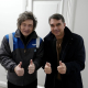 El presidente de Argentina, Javier Milei, junto al senador y candidato a presidente de la República de Brasil, Flávio Bolsonaro, tras su reunión OFICINA DEL PRESIDENTE ARGENTINO EN X