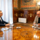El ministro de Hacienda, Arcadi España, junto al secretario general de CCOO, Unai Sordo. MINISTERIO DE HACIENDA