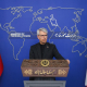 El portavoz de Exteriores de Irán, Esmaeil Baqaei, durante una rueda de prensa. Europa Press/Contacto/Foad Ashtari