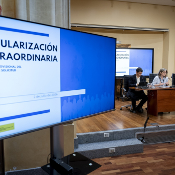 Rueda de prensa del Ministerio de Inclusión, Seguridad Social y Migraciones para hacer balance de la regularización extraordinaria
