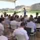 Pedro Sánchez al finalizar la presentación del Plan Estatal de Fertilizantes.