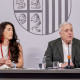 Octavio López ha comparecido en rueda de prensa junto a la directora general de Vivienda, María Pía Canals. GOBIERNO DE ARAGÓN