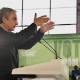 El expresidente del Gobierno José Luis Rodríguez Zapatero, durante un acto de campaña en Cártama (Málaga). Álex Zea - Europa Press