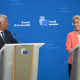 El presidente del Consejo Europeo, António Costa, y la presidenta de la Comisión Europea, Ursula von der Leyen. Malin Wunderlich/dpa