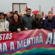 El secretario xeral del PSdeG, José Ramón Gómez Besteiro, en una manifestación contra Altri, en imagen de archivo. PSDEG