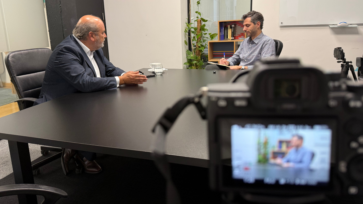 El presidente de Spain DC, Emilio Díaz, durante una entrevista con Demócrata. El presidente de Spain DC, Emilio Díaz, durante una entrevista con Demócrata.