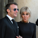El presidente francés, Emmanuel Macron, y su mujer Brigitte durante una cena de gala en París.  Europa Press/Contacto/Lionel Urman