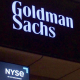 Cartel Goldman Sachs en la Bolsa de Nueva York.  Europa Press/Contacto/Bianca Otero