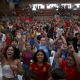 Aficionados celebran la victora de la Selección española de Fútbol Femenino en la final del Mundial, en el CEM Olímpics Vall d'Hebron, a 20 de agosto de 2023, en Barcelona, Catalunya (España). Lorena Sopêna - Europa Press