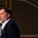 El presidente de ERC, Oriol Junqueras, durante la celebración de un desayuno informativo en el Hotel Mandarin Oriental Ritz, a 17 de julio de 2026, en Madrid (España). César Vallejo Rodríguez - Europa Press