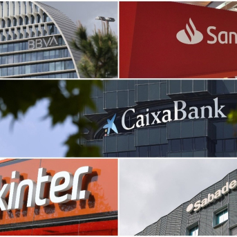 Logos de BBVA, Santander, CaixaBank, Bankinter y Banco Sabadell EUROPA PRESS, SANTANDER, CAIXABANK, BANCO SABADELL Logos de BBVA, Santander, CaixaBank, Bankinter y Banco Sabadell EUROPA PRESS, SANTANDER, CAIXABANK, BANCO SABADELL