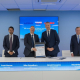 Michael Schoellhorn, CEO of Airbus Defence and Space, and Benoit Fosseprez, General Partner at AVP, sign an agreement establishing Airbus as the anchor investor in the new E2D European defence tech fund during the Farnborough Airshow. AIRBUS