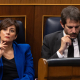 La ministra de Vivienda y Argenda Urbana, Isabel Rodríguez y el ministro de Cultura, Ernest Urtasun, durante una sesión plenaria, en el Congreso de los Diputados, a 12 de diciembre de 2023, en Madrid | Eduardo Parra / Europa Press