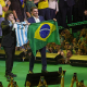 Javier Milei en la ceremonia de nombramiento de Flávio Bolsonaro como candidato del Partido Liberal, en Sao Paulo, Brasil, a 26 de julio de 2026  Europa Press/Contacto/Paulo Lopes