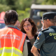 Isabel Díaz Ayuso visitando los lugares afectados por los incendios que asolan a la zona forestal y pueblos de Madrid. Foto: Europa Press.