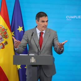 El presidente del Gobierno, Pedro Sánchez, comparece ante los medios en el Complejo de la Moncloa, a 28 de julio de 2026, en Madrid (España). Alejandro Martínez Vélez - Europa Press