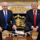 El primer ministro de Israel, Benjamin Netanyahu, junto al presidente de EEUU, Donald Trump en la Casa Blanca OFICINA DEL PRIMER MINISTRO DE ISRAEL EN X