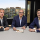 El director del área patrimonial de Renta Corporación, David Vila; el presidente, Luis Hernández de Cabanyes, y el consejero delegado, Jorge Manent DAVID CAMPOS - RENTA CORPORACIÓN