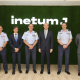 De izquierda a derecha: Coronel Ignacio Zulueta Martín; Juan Carlos Crespo, director de Inetum Solutions; General del Aire Francisco Braco Carbó; Manuel García del Valle, CEO de Inetum Iberia Latam; General de Brigada Enrique Jesús Cuenca. ISAAC ABAD
