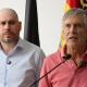 El ministro del Interior, Fernando Grande-Marlaska, junto al delegado del Gobierno en Ceuta, Miguel Ángel Pérez Triano, durante una rueda de prensa en Ceuta a 1 de agosto de 2026. EUROPA PRESS