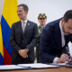 En el centro de la imagen, el ministro de Exteriores de Colombia, Omar Bula Escobar MINISTERIO DE EXTERIORES DE COLOMBIA EN X