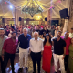 El expresidente de la Junta de Andalucía y del PSOE, Manuel Chaves, y el alcalde de San Roque, Juan Carlos Ruiz Boix, en un un acto con militantes en la Feria de San Roque. PSOE DE SAN ROQUE