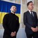 El presidente de Ucrania, Volodimir Zelenski, y el secretario general de la OTAN, Mark Rutte, en su visita a Odesa. UKRANIAN PRESIDENCY
