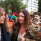 La exmilitante del PSOE Leire Díez a su llegada a los juzgados de la Plaza Castilla. MATIAS CHIOFALO
