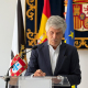 El ministro del Interior, Fernando Grande-Marlaska, atiende a los medios de comunicación, en la Delegación del Gobierno, a 13 de agosto de 2026, en Ceuta (España).  Gabriela Sardá Núñez - Europa Press