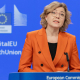 Henna Virkkunen, vicepresidenta de la Comisión Europea para Soberanía Tecnológica, Seguridad y Democracia, interviene durante una rueda de prensa.  Jennifer Jacquemart/European Com / DPA