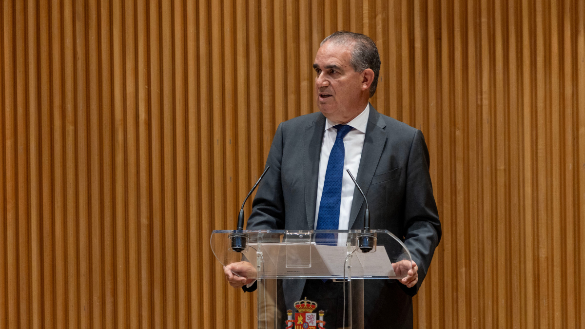 El presidente de alianzAS, Javier Sigüenza, durante una jornada parlamentaria en el Congreso de los Diputados.