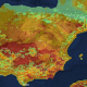 Mapa de incendios en España del 17 agosto. EFFIS.