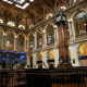 Paneles del Ibex en el Palacio de la Bolsa de Madrid. Marta Fernández - Europa Press
