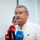 El vicepresidente primero y consejero de Presidencia, Sanidad y Emergencias, Antonio Sanz, en declaraciones a los medios en Almonte (Huelva). JOAQUÍN CORCHERO / EUROPA PRESS