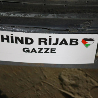 Imagen de una concentración en Turquía en rechazo al asesinato de la niña de 6 años palestina Hind Rijab a manos del Ejército de Israel. Europa Press/Contacto/Muhammed Ibrahim Ali