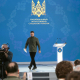 El presidente ucraniano, Volodimir Zelenski, en un acto en Kiev.  Europa Press/Contacto/Hennadii Minchenko