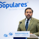El presidente del PP de Castilla-La Mancha, Paco Núñez, en rueda de prensa. PP C-LM