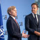 El secretario general de la OTAN, Mark Rutte, y el subsecretario de Defensa para Asuntos Políticos de Estados Unidos, Elbridge A. Colby, realizan declaraciones a la prensa. En Bruselas, a 27 de agosto de 2026. OTAN